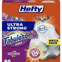 Hefty Ultra Strong 13 Gallon Trash Bags, Tall Kitchen Trash Bags